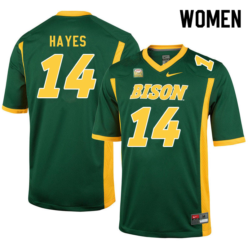Women #14 Nathan Hayes North Dakota State Bison College Football Jerseys Sale-Green
